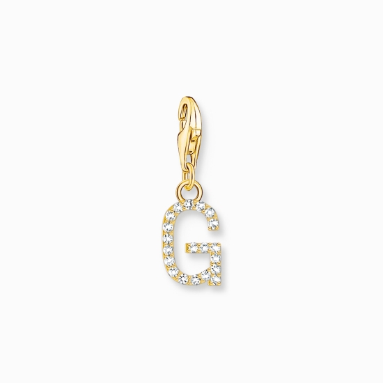 THOMAS SABO Charm Buchstabe G Silber vergoldet 1970-414-14