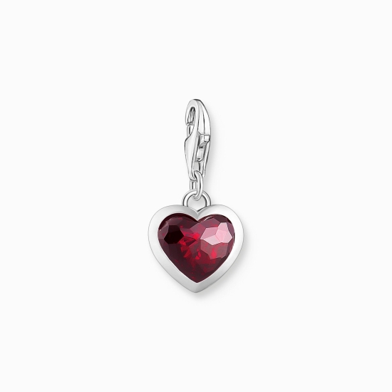 THOMAS SABO Charm Anhänger Herz 925 Silber Rot 2094-699-10