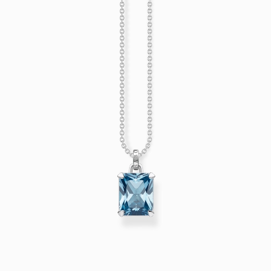 THOMAS SABO Halskette 925 Silber Blau 45cm KE1964-009-1-L45V