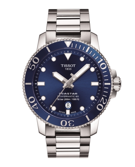 Tissot Herrenuhr Seastar 1000 Powermatic 80 Blau T120.407.11.041.03