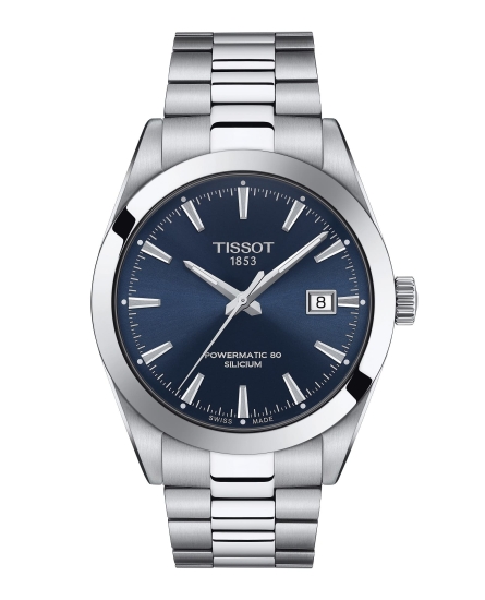 Tissot Herrenuhr Gentleman Powermatic 80 Blau T127.407.11.041.00