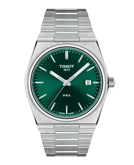 Tissot Herrenuhr PRX Saphirglas Datum 40mm grün T137.410.11.091.00