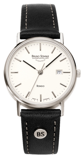 Bruno Söhnle Glashütte Damenuhr Rondo Datum Saphirglas Leder 17-13106-241