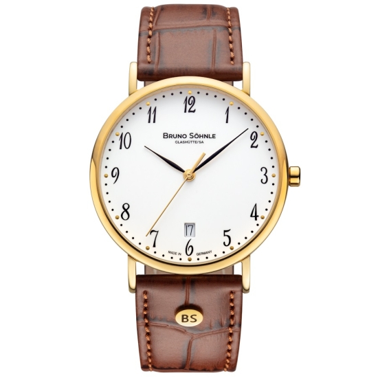 Bruno Söhnle Glashütte Herrenuhr Nabucco II Lederband 17-33085-921