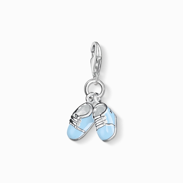 THOMAS SABO Charm blaue Babyschuhe 925 Silber 0822-007-1