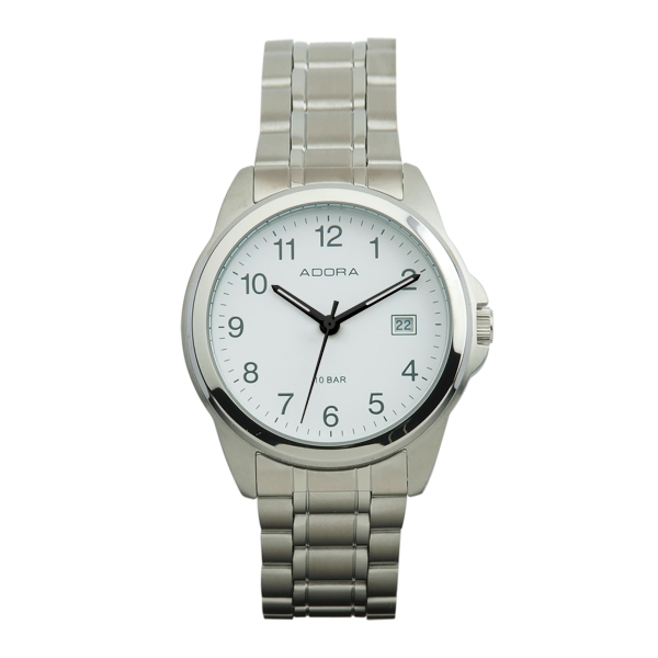 Adora Herrenuhr Edelstahl Datumsanzeige Weiss 10 BAR AB6189