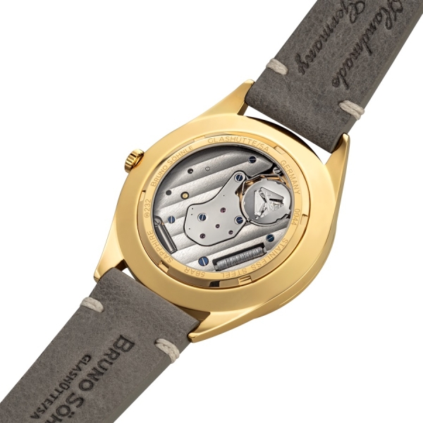 Bruno Söhnle Glashütte Herrenuhr Merano Goldfarben Leder 17-33232-241