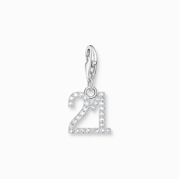 THOMAS SABO Charm 21 Zahl 925 Silber 2135-051-21