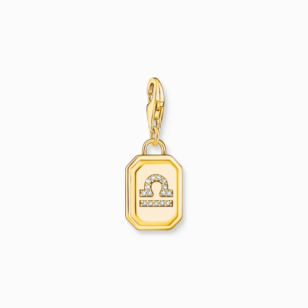 THOMAS SABO Charm Sternzeichen Waage 925 Silber goldfarben 2153-414-39