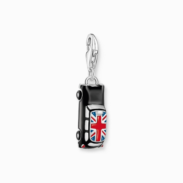 THOMAS SABO Charm London Taxi Schwarz 925 Silber 2169-041-7