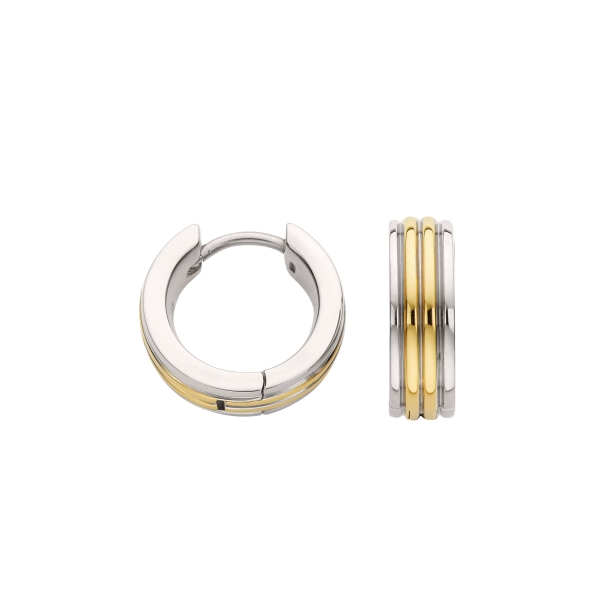 CEM Titanium Damen Ohrringe Creolen Titan 15mm Bicolor 4-107459-001