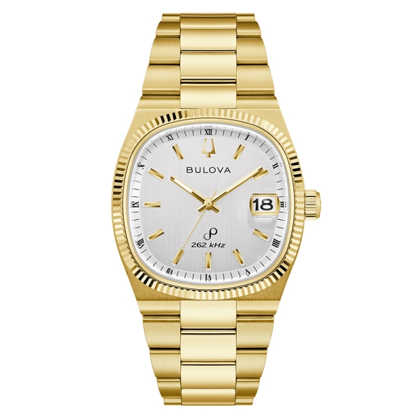 Bulova Herrenuhr SUPER SEVILLE Datum Saphirglas Goldfarben 97B223