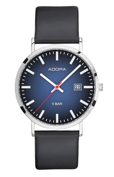 Adora Herrenuhr Leder Blau AB6562