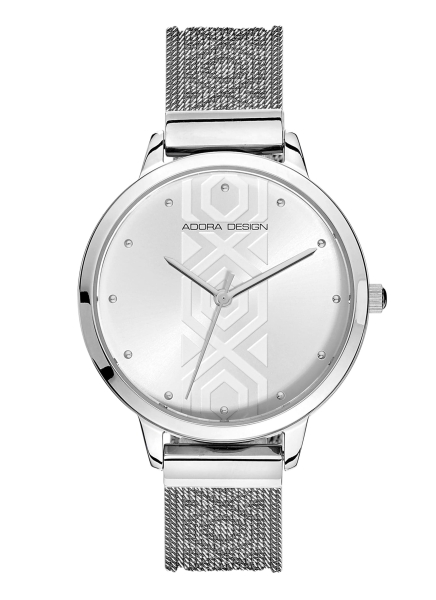 Adora Design Damenuhr Milanaiseband mit Muster 34mm AD8640