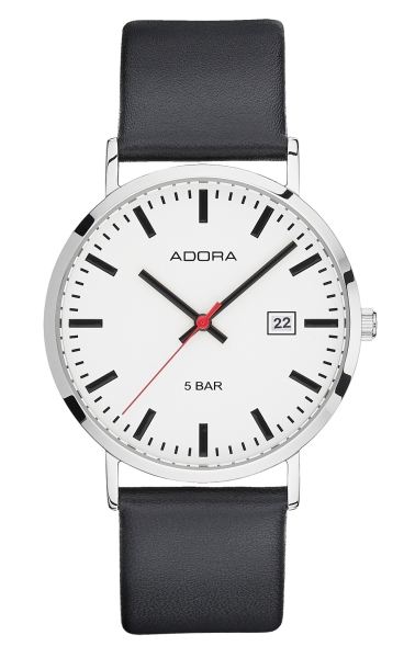 Adora Herrenuhr Leder Weiss AB6561