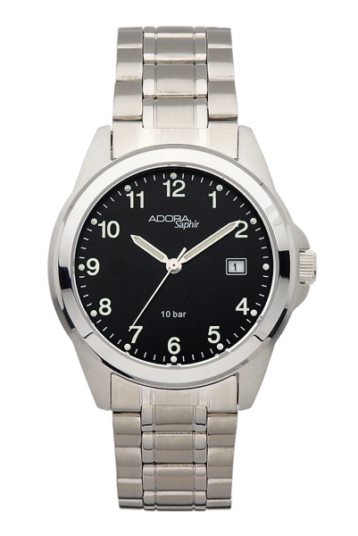 Adora Herrenuhr Saphirglas 10BAR Schwarz AS4424