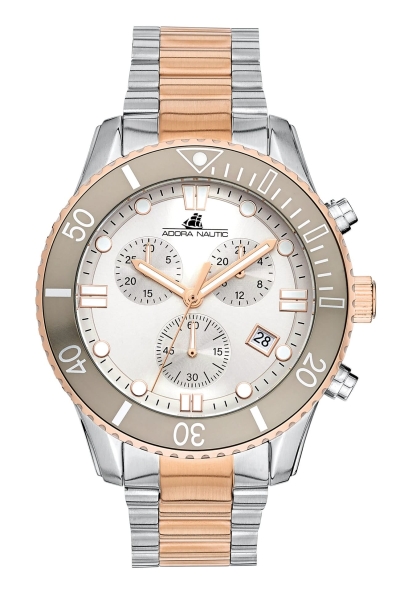 Adora Herrenuhr Chronograph Edelstahl Bicolor Rosé 10BAR AN2378