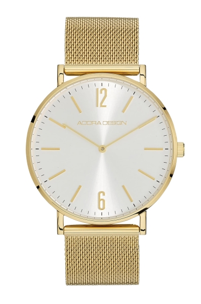 Adora Design Herrenuhr Goldfarbend Milanaise AD8576