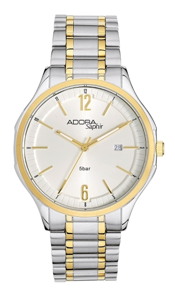 Adora Herrenuhr Edelstahl Saphirglas Datum Bicolor AS4588