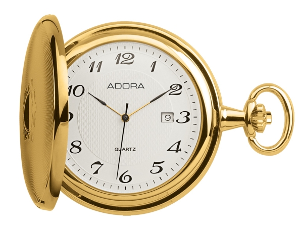 Adora Taschenuhr Quarz Datum Goldfarbend TU9090