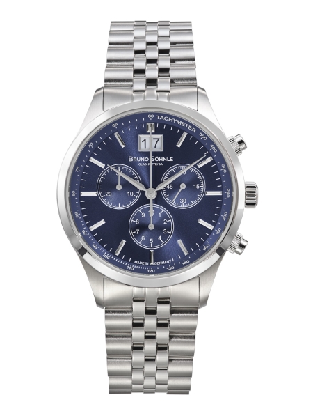 Bruno Söhnle Glashütte Herrenuhr Turin Chrono Blau 17-13229-342