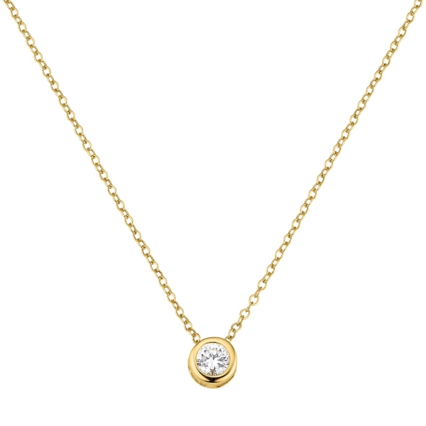 CEM Halskette Collier mit Anhänger Zirkonia 333 Gold 45cm 6-204586-001