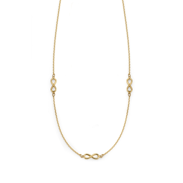 CEM Halskette Collier Unendlich 585er Gold 42 + 3cm 6-212492-001