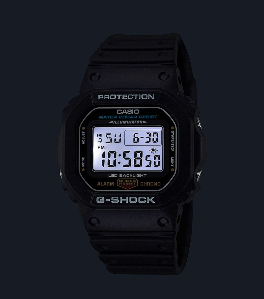 Casio G-SHOCK Herrenuhr Digital Schwarz DW-5600UE-1ER