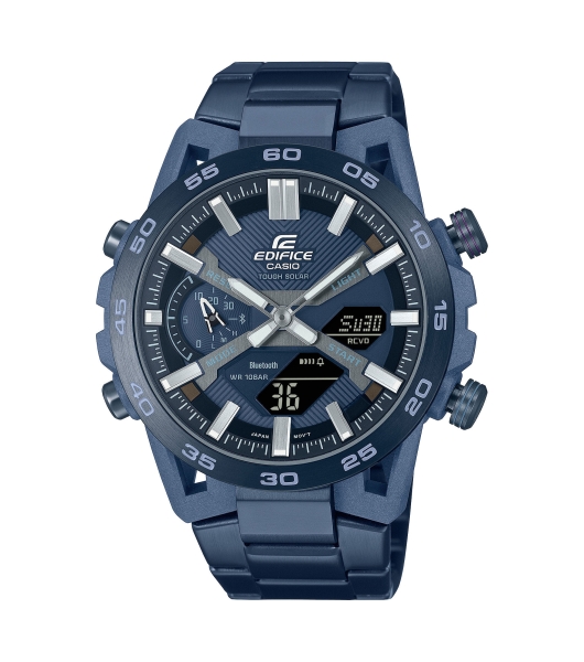 Casio Edifice Herrenuhr Solar Blau Bluetooth® 10BAR ECB-2000CB-2AEF