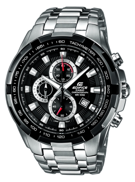 Casio Edifice Herrenuhr Chronograph Datum Schwarz 46 mm EF-539D-1AVEF