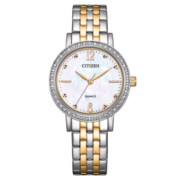 Citizen Damenuhr Quarz Edelstahl Bicolor EL3106-59D