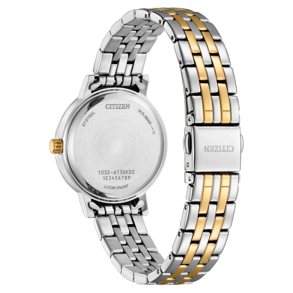 Citizen Damenuhr Quarz Edelstahl Bicolor EL3106-59D