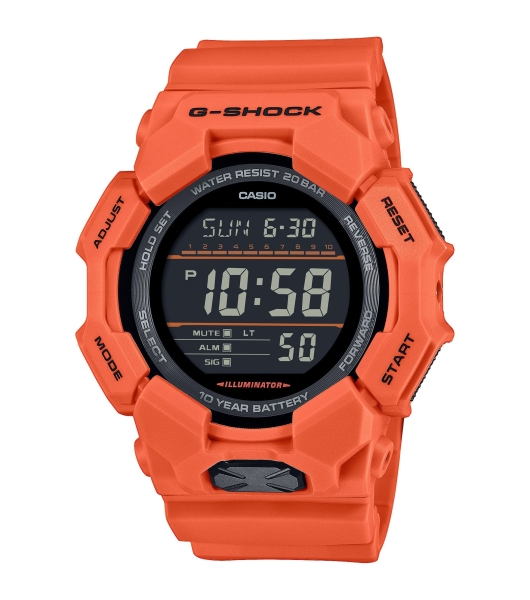 Casio G-SHOCK Herrenuhr Digital Licht Alarm Orange 20BAR GD-010-4ER