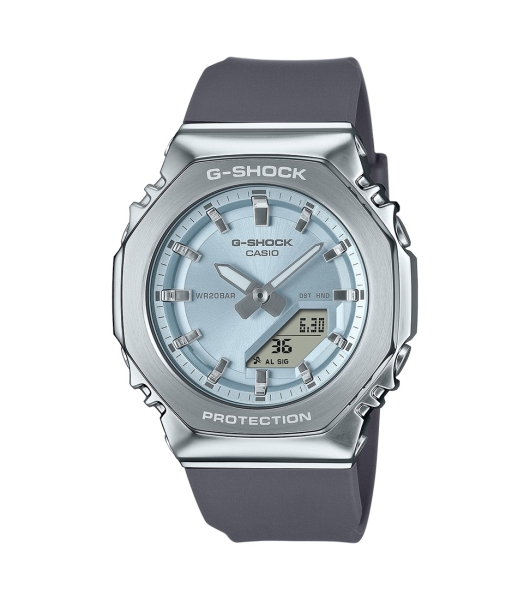 Casio G-SHOCK Unisex Damen Uhr Licht Alarm Blau GM-S2110-2AER