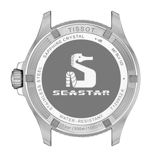 Tissot Seastar 1000 Quarz GMT Uhr Schwarz Grün Saphirglas 40 mm T120.852.11.051.00