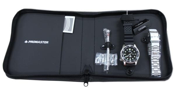 Citizen Promaster Automatik Herrenuhr Schwarz Set Wechselband NY0040-09EEM