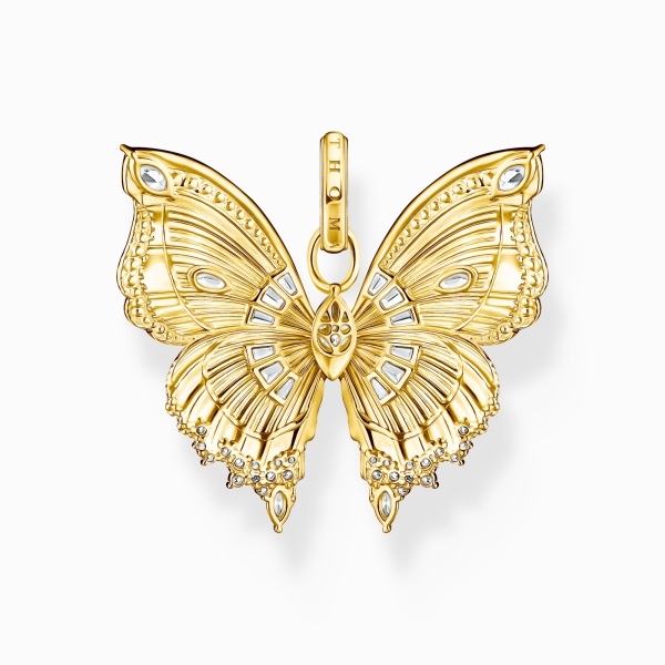 THOMAS SABO Anhänger Schmetterling 925 Silber Goldfarben PE984-414-14