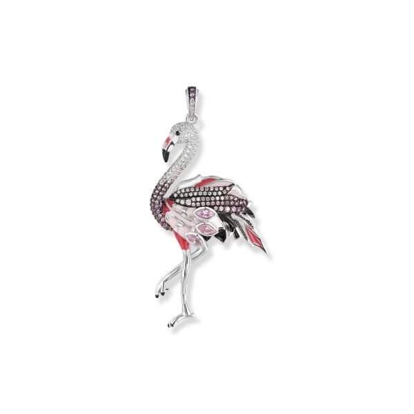 Seinerzeit Anhänger Flamingo Fabio 925 Silber SZA-3990-404