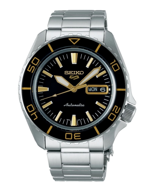 Seiko 5 Sports Herrenuhr Automatik Glossy Schwarz 10BAR SRPK99K1