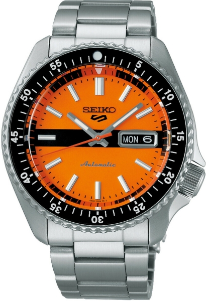 Seiko 5 Sports Herrenuhr Automatik Orange 10BAR SRPK11K1