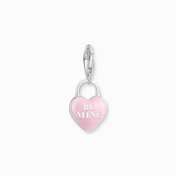 THOMAS SABO Charm Anhänger rosa Herzschloss 925 Silber 2071-691-9