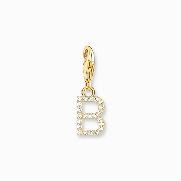 THOMAS SABO Charm Buchstabe B Silber vergoldet 1965-414-14