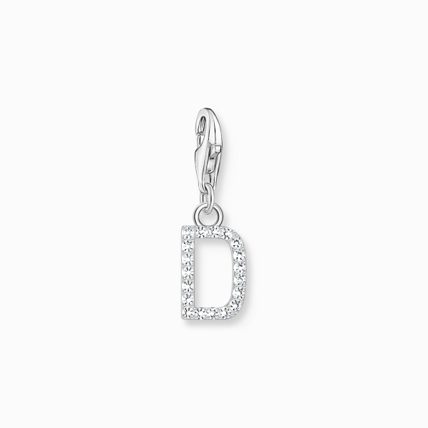 THOMAS SABO Charm Buchstabe D Silber 925 Zirkonia 1944-051-14