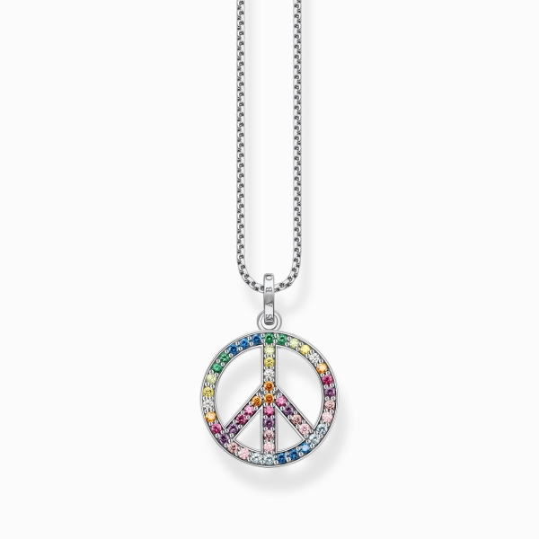 THOMAS SABO Halskette 925 Silber Peace 50-55cm KE2170-318-7-L55V