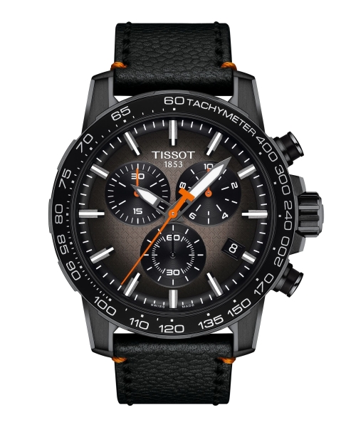 Tissot Herrenuhr Supersport Chrono Schwarz Leder T125.617.36.081.00