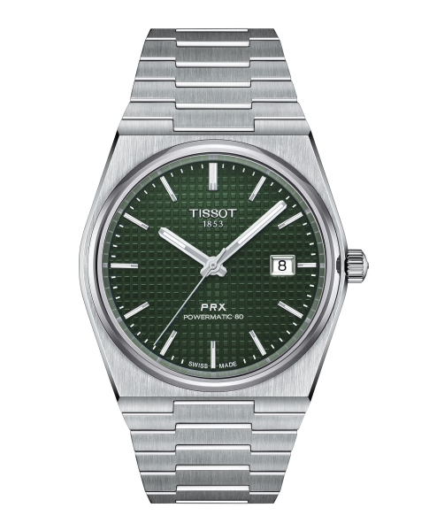 Tissot Herrenuhr PRX Automatik Grün T137.407.11.091.00