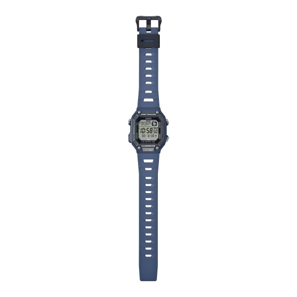 Casio Herrenuhr Digital Schrittzähler Digital Blau 10BAR WS-B1000-2AVEF