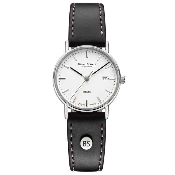 Bruno Söhnle Glashütte Damenuhr Rondo Datum Saphirglas Leder 17-13106-241