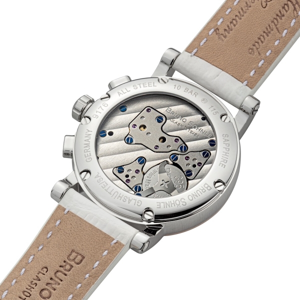 Bruno Söhnle Glashütte Damenuhr Pesaro Chrono Small Weiss 17-63115-247