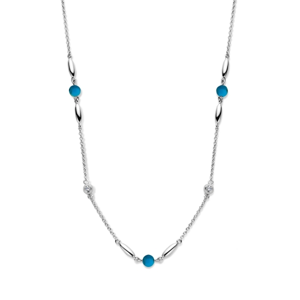 Spirit Icons Damenkette 925 Silber Blau 45cm 11021-45